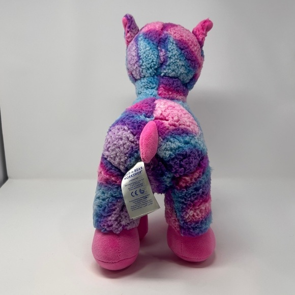 Build A Bear SPARKLE Llama Cotton Candy Rainbow Plush Stuffed Toy - Picture 5 of 9